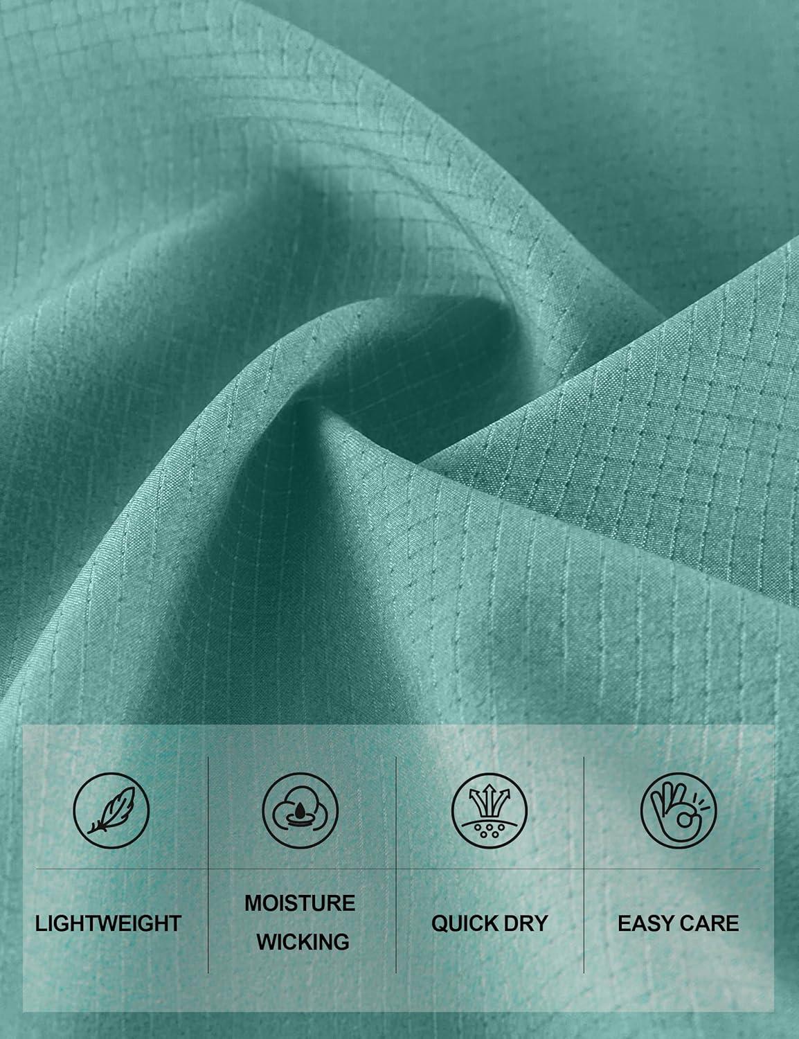 imageMens Cuban Guayabera Shirts Short Sleeve Casual Button Down Summer Shirt Beach Vacation TopsGreen