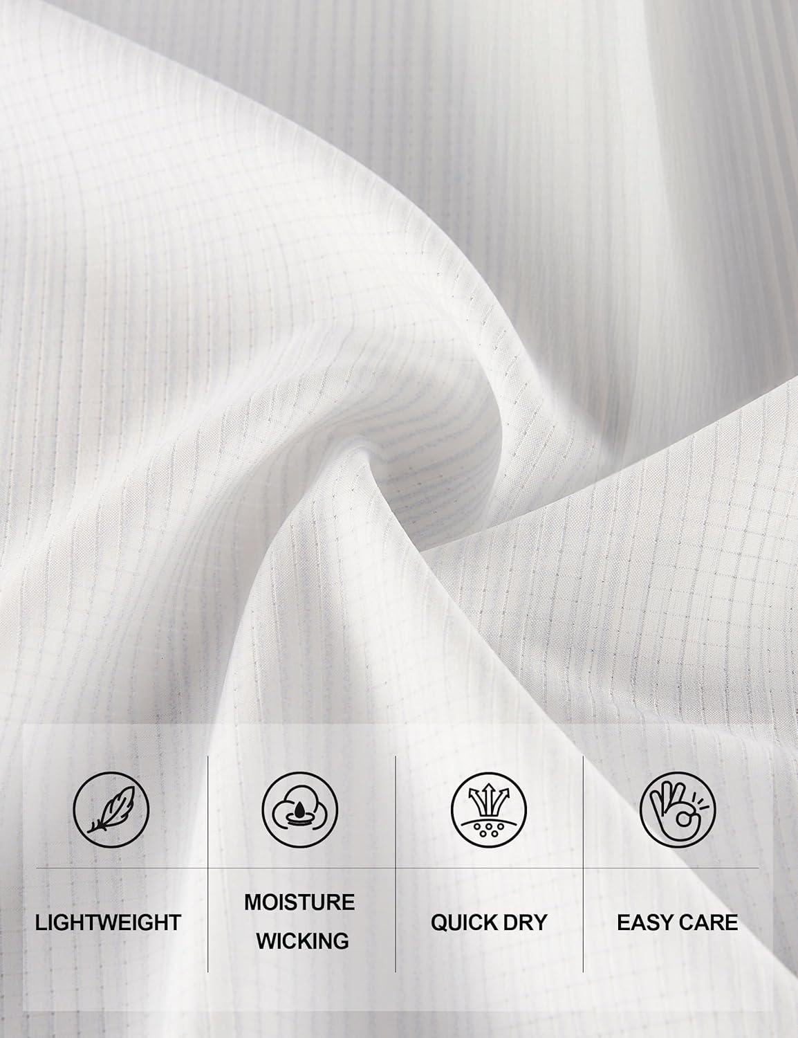 imageMens Cuban Guayabera Shirts Short Sleeve Casual Button Down Summer Shirt Beach Vacation TopsWhite