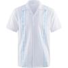 imageMens Cuban Guayabera Shirts Short Sleeve Casual Button Down Summer Shirt Beach Vacation TopsWhite