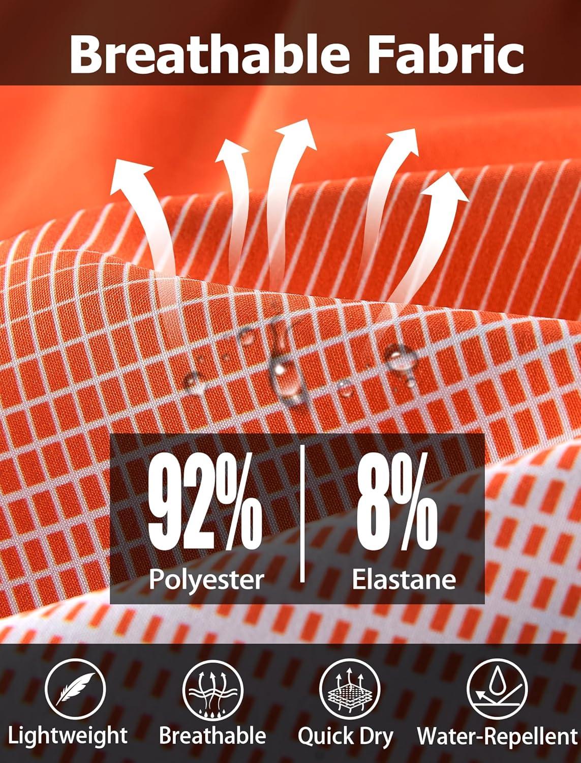 imageAPTRO Mens Swim Trunks 9 inch Bathing Suit Board Shorts with Zipper Pockets Swimming Swimsuit Beach Shorts Big and TallA06 Reddish Orange