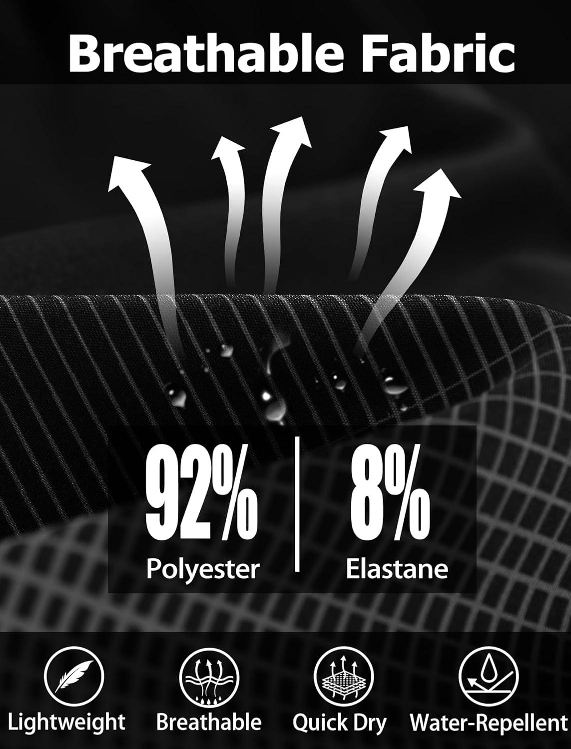 imageAPTRO Mens Swim Trunks 9 inch Bathing Suit Board Shorts with Zipper Pockets Swimming Swimsuit Beach Shorts Big and TallLr Grey