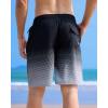 imageAPTRO Mens Swim Trunks 9 inch Bathing Suit Board Shorts with Zipper Pockets Swimming Swimsuit Beach Shorts Big and TallA01 Black
