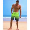 imageAPTRO Mens Swim Trunks 9 inch Bathing Suit Board Shorts with Zipper Pockets Swimming Swimsuit Beach Shorts Big and TallA04 Green