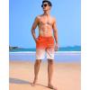 imageAPTRO Mens Swim Trunks 9 inch Bathing Suit Board Shorts with Zipper Pockets Swimming Swimsuit Beach Shorts Big and TallA06 Reddish Orange