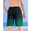 imageAPTRO Mens Swim Trunks 9 inch Bathing Suit Board Shorts with Zipper Pockets Swimming Swimsuit Beach Shorts Big and TallLr Black Green