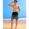 imageAPTRO Mens Swim Trunks 9 inch Bathing Suit Board Shorts with Zipper Pockets Swimming Swimsuit Beach Shorts Big and TallLr Grey
