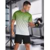 imageMens Athletic TShirt Performance Gym Shirt Quick Dry Moisture Wicking Running Workout Short Sleeve TopsArmy Green