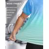 imageMens Athletic TShirt Performance Gym Shirt Quick Dry Moisture Wicking Running Workout Short Sleeve TopsBluegreen Gradient