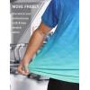 imageMens Athletic TShirt Performance Gym Shirt Quick Dry Moisture Wicking Running Workout Short Sleeve TopsDeep Bluegreen Gradient