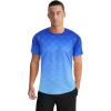 imageMens Athletic TShirt Performance Gym Shirt Quick Dry Moisture Wicking Running Workout Short Sleeve TopsGradient Royalblue