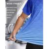 imageMens Athletic TShirt Performance Gym Shirt Quick Dry Moisture Wicking Running Workout Short Sleeve TopsGradient Royalblue