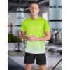 imageMens Athletic TShirt Performance Gym Shirt Quick Dry Moisture Wicking Running Workout Short Sleeve TopsNeon Green