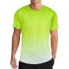imageMens Athletic TShirt Performance Gym Shirt Quick Dry Moisture Wicking Running Workout Short Sleeve TopsNeon Green