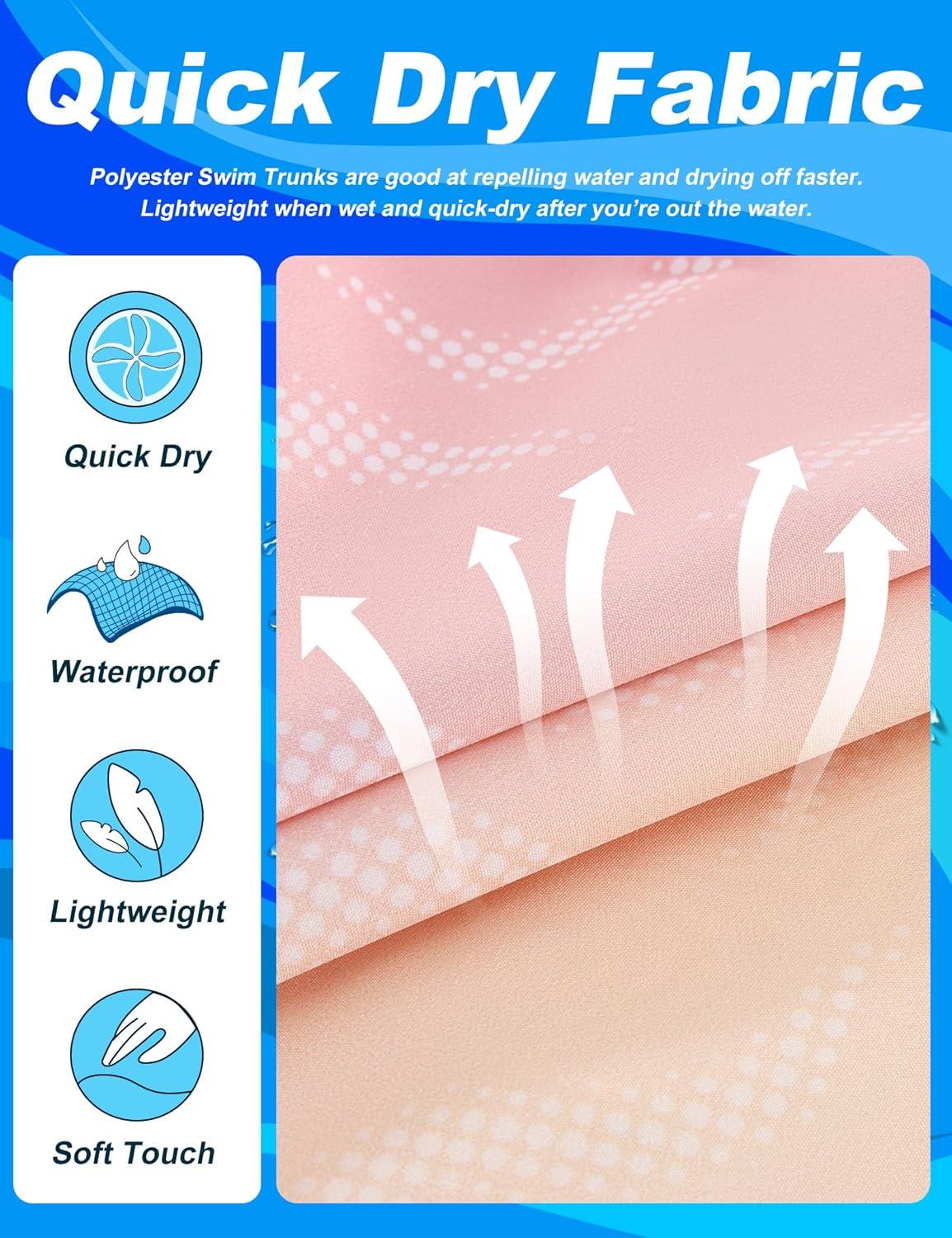 imageAPTRO Mens Swim Trunks with Compression Liner 5quot Quick Dry Bathing Suit Swim Shorts with Zipper Pockets Board Shorts SwimsuitW01pink