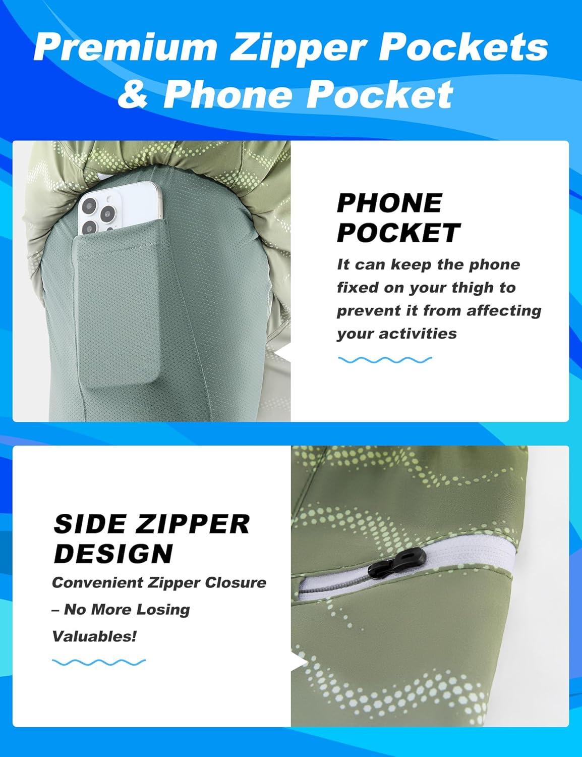 imageAPTRO Mens Swim Trunks with Compression Liner 5quot Quick Dry Bathing Suit Swim Shorts with Zipper Pockets Board Shorts SwimsuitW04army Green