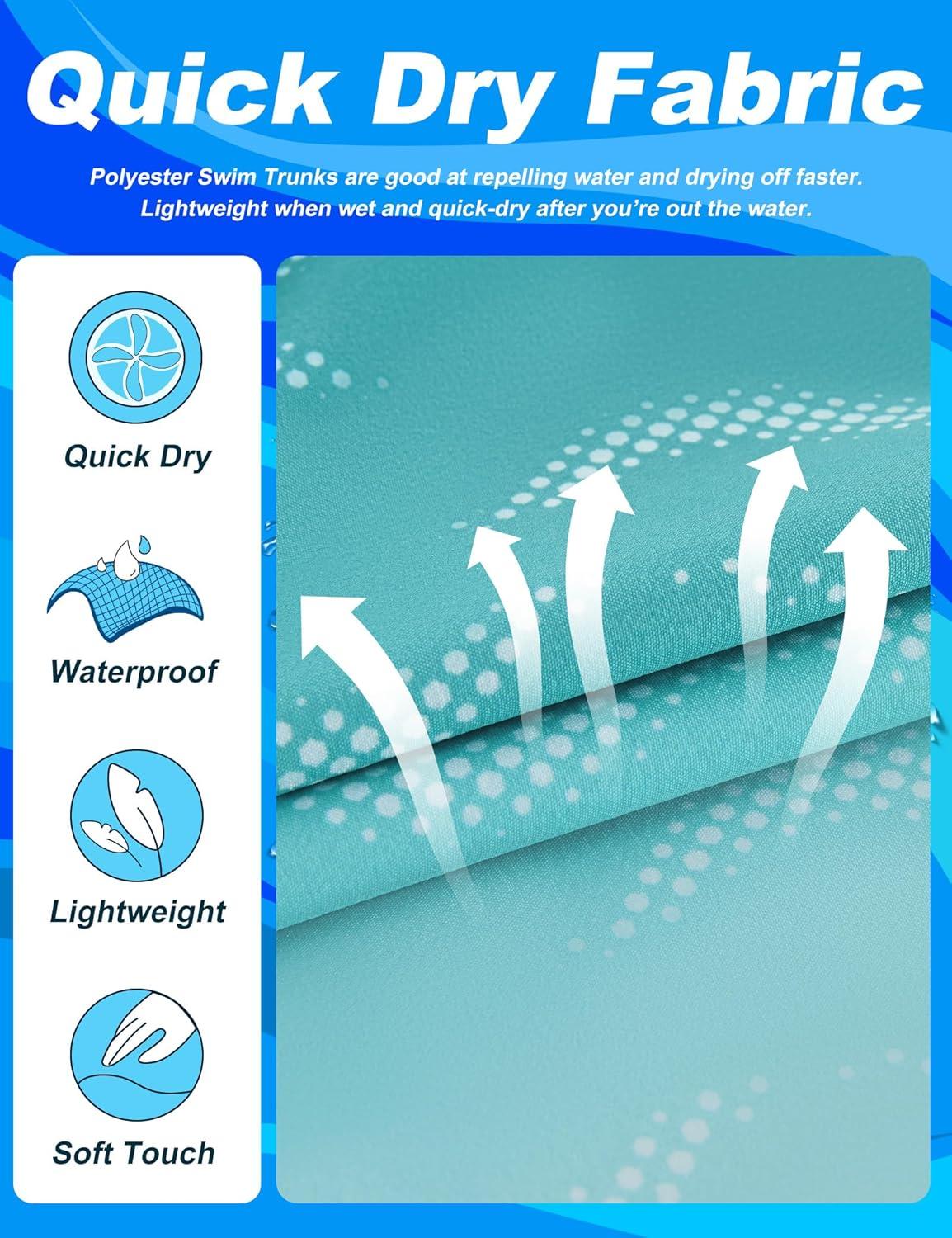 imageAPTRO Mens Swim Trunks with Compression Liner 5quot Quick Dry Bathing Suit Swim Shorts with Zipper Pockets Board Shorts SwimsuitW05cyan