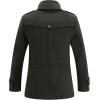imageAPTRO Mens Pea Coat Wool Jacket Windbreaker Single Breasted Winter Coat11armygreen
