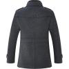 imageAPTRO Mens Pea Coat Wool Jacket Windbreaker Single Breasted Winter Coat11elegant Grey