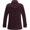 imageAPTRO Mens Pea Coat Wool Jacket Windbreaker Single Breasted Winter Coat11wine