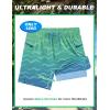 imageAPTRO Mens Swim Trunks with Compression Liner 5quot Quick Dry Bathing Suit Swim Shorts with Zipper Pockets Board Shorts SwimsuitW02blue Green