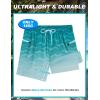 imageAPTRO Mens Swim Trunks with Compression Liner 5quot Quick Dry Bathing Suit Swim Shorts with Zipper Pockets Board Shorts SwimsuitW05cyan