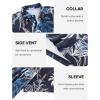 imageAPTRO Golf Shirts for Men Moisture Wicking Hawaiian Polo Shirts Dry Fit with Print and Short SleeveP01 Palm Black