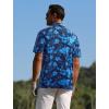imageAPTRO Golf Shirts for Men Moisture Wicking Hawaiian Polo Shirts Dry Fit with Print and Short SleeveP05 Navy Flower