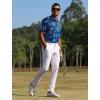 imageAPTRO Golf Shirts for Men Moisture Wicking Hawaiian Polo Shirts Dry Fit with Print and Short SleeveP05 Navy Flower
