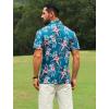 imageAPTRO Golf Shirts for Men Moisture Wicking Hawaiian Polo Shirts Dry Fit with Print and Short SleeveP07 Blue Flower