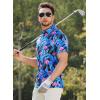 imageAPTRO Golf Shirts for Men Moisture Wicking Hawaiian Polo Shirts Dry Fit with Print and Short SleeveP10 Flamingo