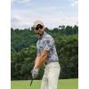 imageAPTRO Golf Shirts for Men Moisture Wicking Hawaiian Polo Shirts Dry Fit with Print and Short SleeveP12 Gray