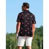 imageAPTRO Golf Shirts for Men Moisture Wicking Hawaiian Polo Shirts Dry Fit with Print and Short SleeveP14 Black Flamingo