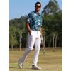 imageAPTRO Golf Shirts for Men Moisture Wicking Hawaiian Polo Shirts Dry Fit with Print and Short SleeveP16 Navy Flamingo
