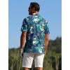 imageAPTRO Golf Shirts for Men Moisture Wicking Hawaiian Polo Shirts Dry Fit with Print and Short SleeveP16 Navy Flamingo
