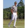 imageAPTRO Golf Shirts for Men Moisture Wicking Hawaiian Polo Shirts Dry Fit with Print and Short SleeveP19 Grey Flower