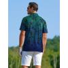 imageAPTRO Golf Shirts for Men Moisture Wicking Hawaiian Polo Shirts Dry Fit with Print and Short SleeveP20 Ombre Green Palm