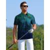 imageAPTRO Golf Shirts for Men Moisture Wicking Hawaiian Polo Shirts Dry Fit with Print and Short SleeveP20 Ombre Green Palm