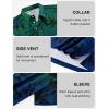 imageAPTRO Golf Shirts for Men Moisture Wicking Hawaiian Polo Shirts Dry Fit with Print and Short SleeveP20 Ombre Green Palm
