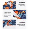 imageAPTRO Golf Shirts for Men Moisture Wicking Hawaiian Polo Shirts Dry Fit with Print and Short SleeveP20 Orange Floral