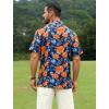imageAPTRO Golf Shirts for Men Moisture Wicking Hawaiian Polo Shirts Dry Fit with Print and Short SleeveP20 Orange Floral