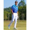 imageAPTRO Golf Shirts for Men Moisture Wicking Hawaiian Polo Shirts Dry Fit with Print and Short SleeveP22 Ombre Blue Palm