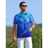 imageAPTRO Golf Shirts for Men Moisture Wicking Hawaiian Polo Shirts Dry Fit with Print and Short SleeveP22 Ombre Blue Palm