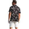 imageAPTRO Golf Shirts for Men Moisture Wicking Hawaiian Polo Shirts Dry Fit with Print and Short SleeveP71 Black Palm