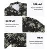 imageAPTRO Golf Shirts for Men Moisture Wicking Hawaiian Polo Shirts Dry Fit with Print and Short SleeveP71 Black Palm