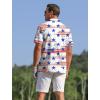 imageAPTRO Golf Shirts for Men Moisture Wicking Hawaiian Polo Shirts Dry Fit with Print and Short SleeveP76 Flag