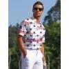 imageAPTRO Golf Shirts for Men Moisture Wicking Hawaiian Polo Shirts Dry Fit with Print and Short SleeveP76 Flag