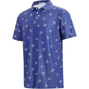 imageAPTRO Golf Shirts for Men Moisture Wicking Hawaiian Polo Shirts Dry Fit with Print and Short SleeveP08 Navy Anchors
