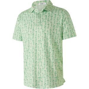 imageAPTRO Golf Shirts for Men Moisture Wicking Hawaiian Polo Shirts Dry Fit with Print and Short SleeveP17 Pea Green Golf