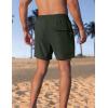 imageAPTRO Mens Swim Trunks 5 inch Board Shorts Quick Dry Bathing Suits with Mesh Lining Beach Swim Shorts with Zipper PocketsArmy Green