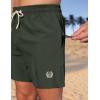 imageAPTRO Mens Swim Trunks 5 inch Board Shorts Quick Dry Bathing Suits with Mesh Lining Beach Swim Shorts with Zipper PocketsArmy Green